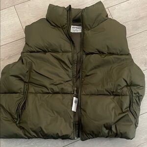 Old Navy Olive Puffer Vest